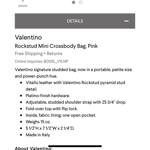 Valentino Rock stud Mini Crossbody in Pink - Picture 9 of 14